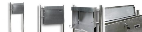 NOWOCZESNA SKRZYNKA POCZTOWA NA LISTY WOLNOSTOJĄCA STAL INOX NOWOCZESNA SKRZYNKA POCZTOWA NA LISTY WOLNOSTOJĄCA STAL INOX