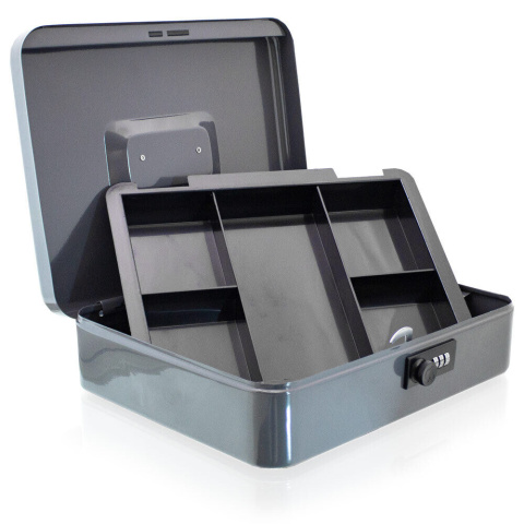 Kasetka do transportu pieniędzy na szyfr metalowa na bilon monety pieniądze 30cm Kasetka do transportu pieniędzy na szyfr metalowa na bilon monety pieniądze 30cm