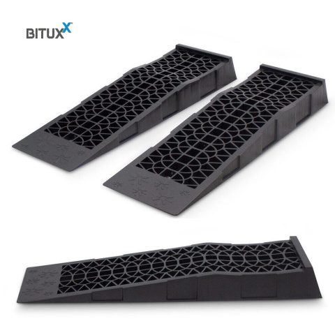Zestaw ramp Bituxx rampy najazdowe z HDPE komplet 2 sztuk udźwig 5000 kg Zestaw ramp Bituxx rampy najazdowe z HDPE komplet 2 sztuk udźwig 5000 kg