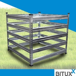 Kompostownik metalowy 90x90 cm – trwały stalowy pojemnik na kompost