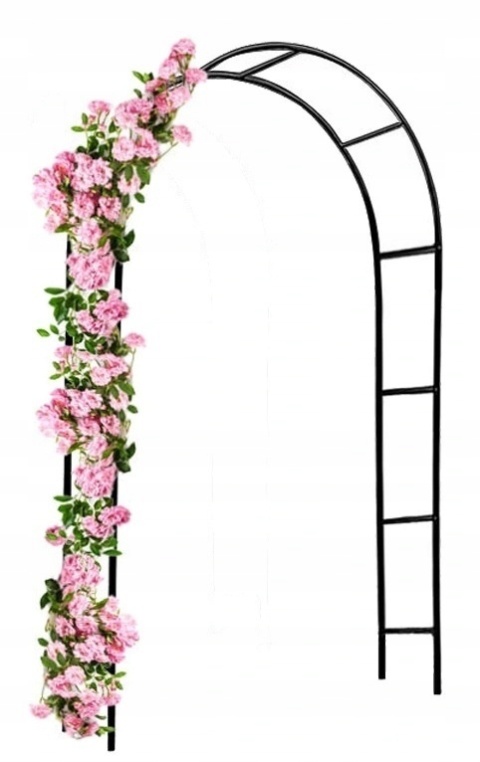 Pergola ogrodowa na róże pnącza czarna Metalowa Łuk do kwiatów Pnącz Pergola ogrodowa na róże pnącza czarna Metalowa Łuk do kwiatów Pnącz