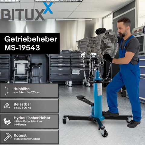 Podnośnik skrzyni biegów / silnika hydrauliczny z platformą, do 500 kg, BITUXX Podnośnik skrzyni biegów / silnika hydrauliczny z platformą, do 500 kg, BITUXX