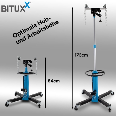 Podnośnik skrzyni biegów / silnika hydrauliczny z platformą, do 500 kg, BITUXX Podnośnik skrzyni biegów / silnika hydrauliczny z platformą, do 500 kg, BITUXX