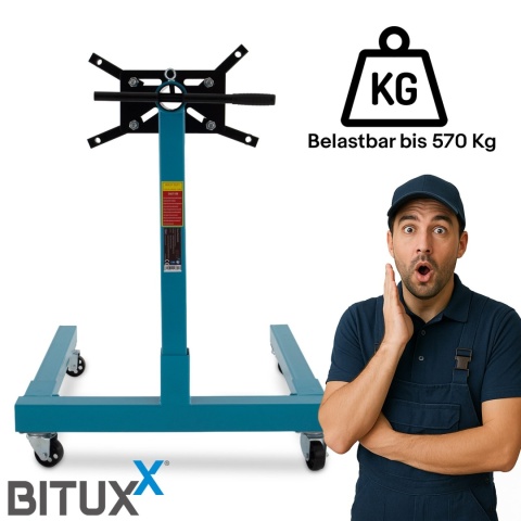 Stojak do Montażu Silnika / skrzyni 570kg Uchwyt na silnik Mobilny na kołach Obrotowy Stojak do Montażu Silnika / skrzyni 570kg Uchwyt na silnik Mobilny na kołach Obrotowy