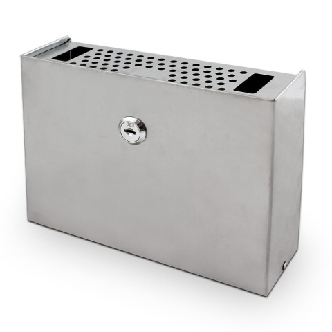 Popielniczka naścienna Popielnica ze stali inox na klucz BITUXX 20cm Popielniczka naścienna Popielnica ze stali inox na klucz BITUXX 20cm